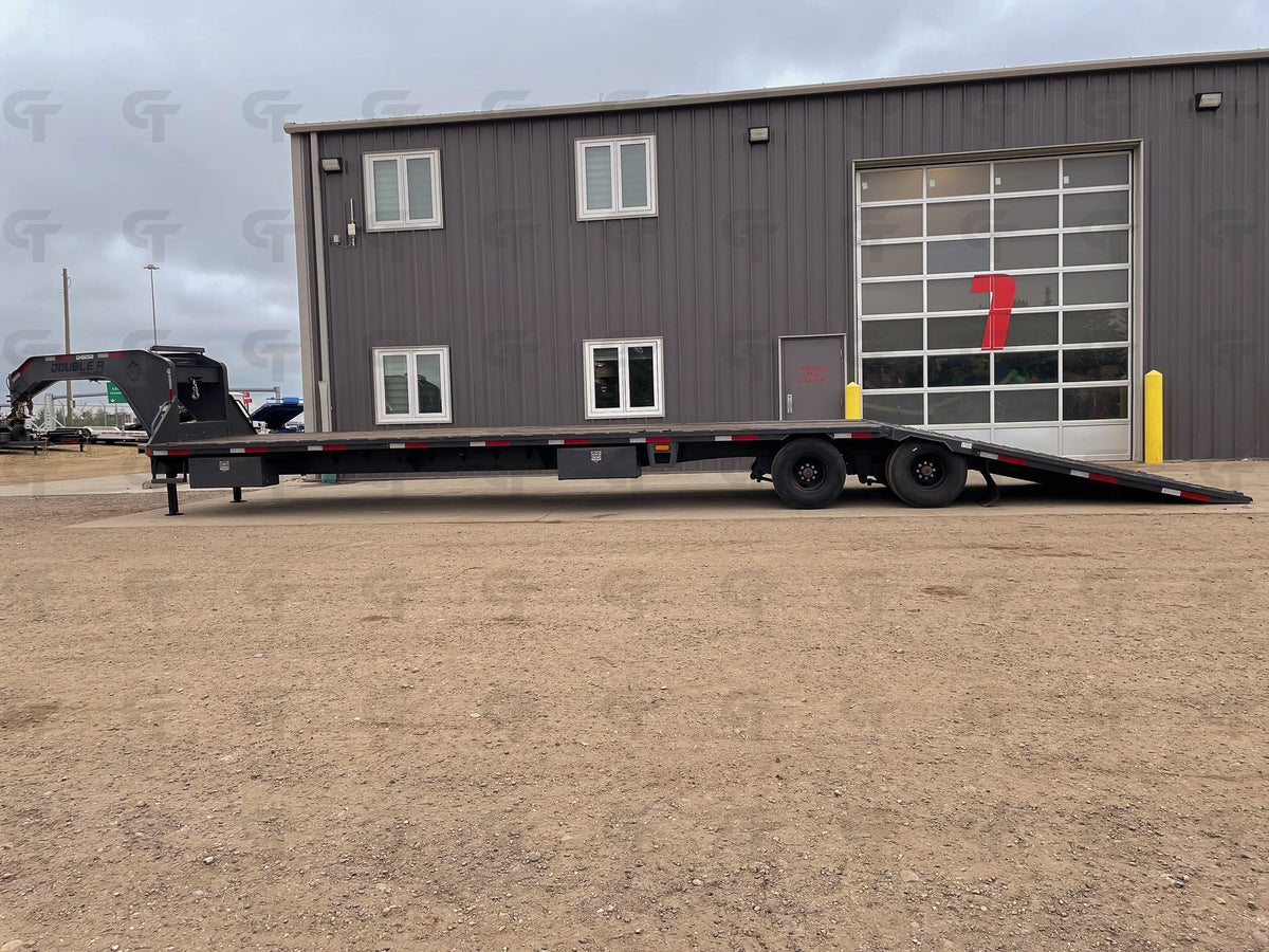 2027 Double A 40' Gooseneck Highboy/Deckover Beavertail Trailer · Tandem 12K