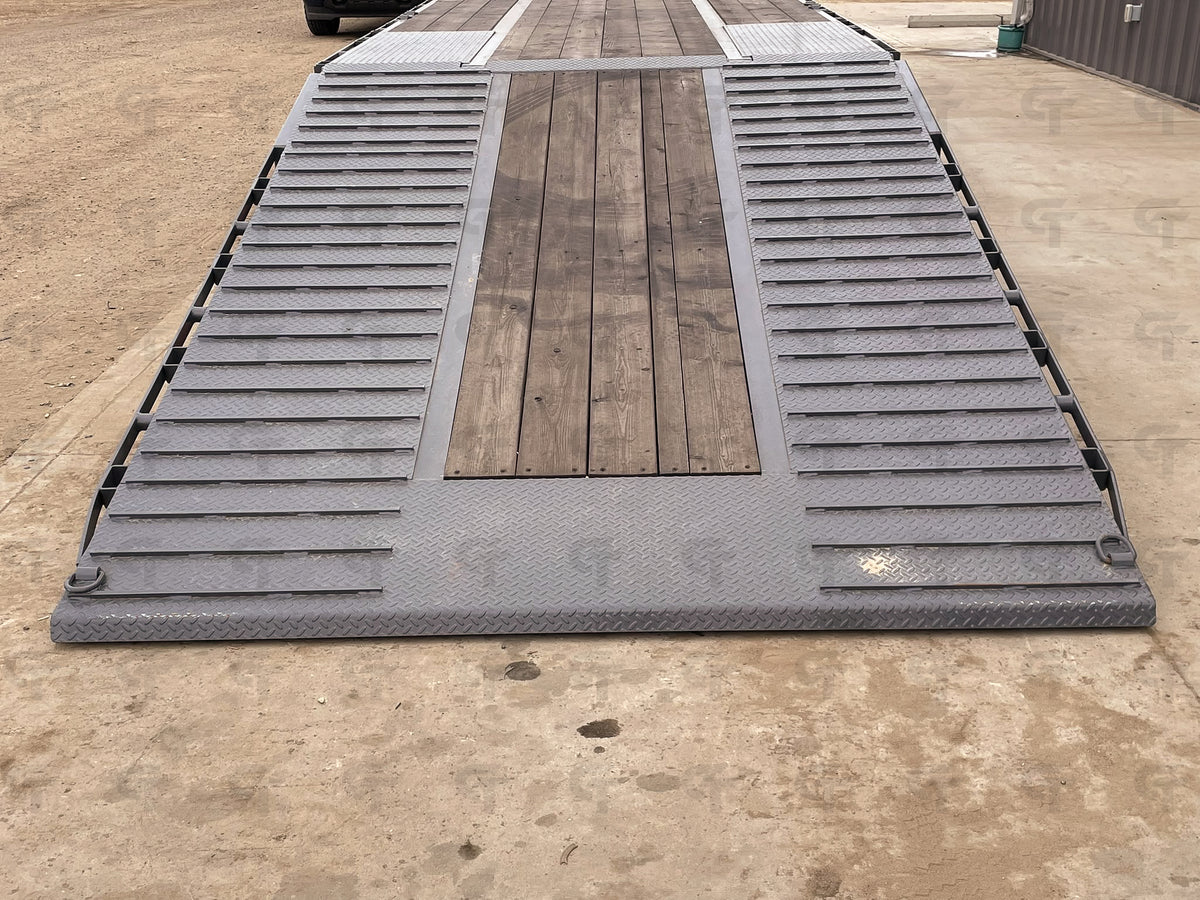 2027 Double A 40' Gooseneck Highboy/Deckover Beavertail Trailer · Tandem 12K