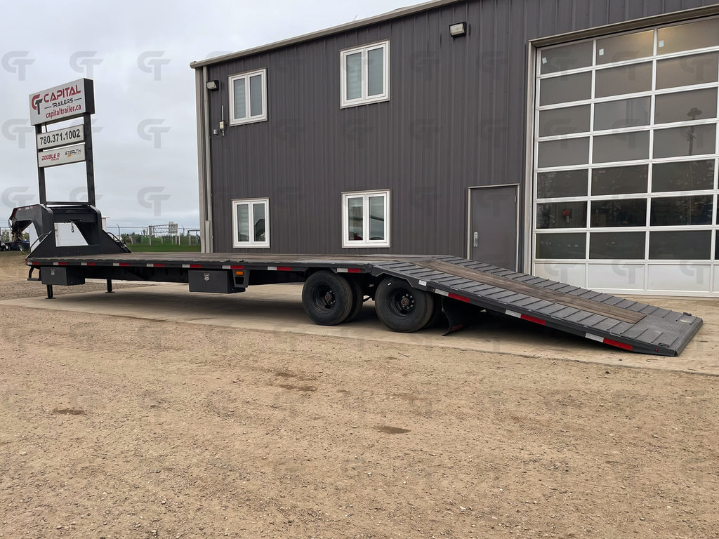 2027 Double A 40' Gooseneck Highboy/Deckover Beavertail Trailer · Tandem 12K