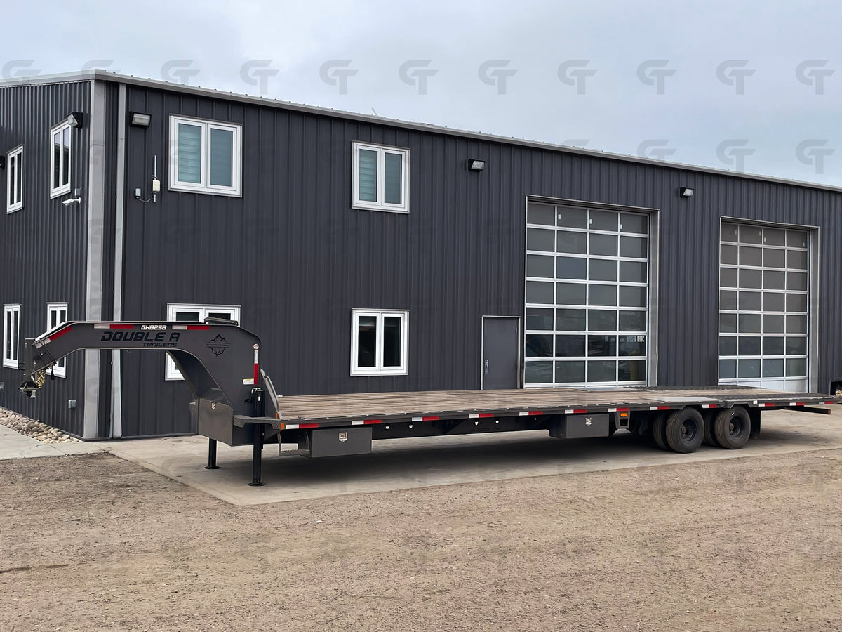2027 Double A 40' Gooseneck Highboy/Deckover Beavertail Trailer · Tandem 12K
