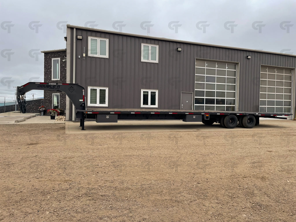 2027 Double A 40' Gooseneck Highboy/Deckover Beavertail Trailer · Tandem 12K