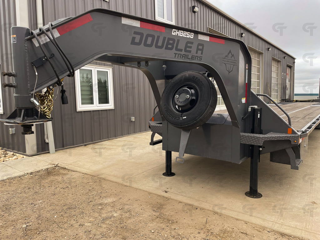 2027 Double A 40' Gooseneck Highboy/Deckover Beavertail Trailer · Tandem 12K