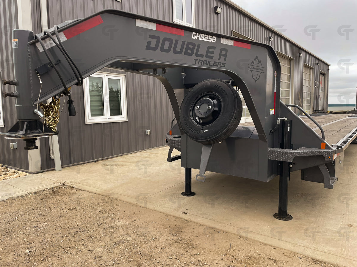 2027 Double A 40' Gooseneck Highboy/Deckover Beavertail Trailer · Tandem 12K