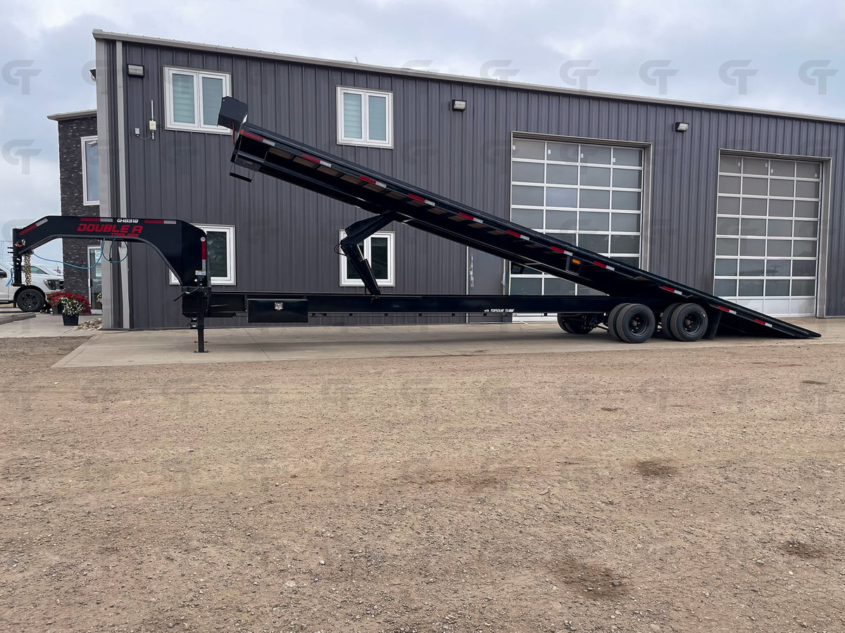 2026 Double A 40' Gooseneck Container Trailer - Full Tilt - 18K Winch - 36800LB GVW - 34698