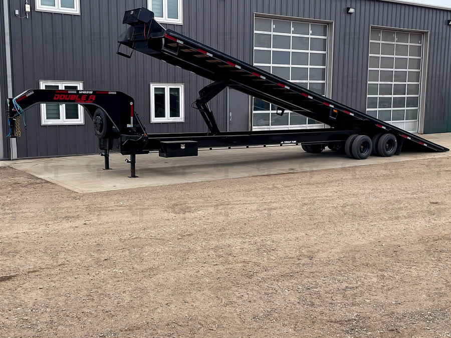 2026 Double A 40' Gooseneck Container Trailer - Full Tilt - 18K Winch - 36800LB GVW - 34698