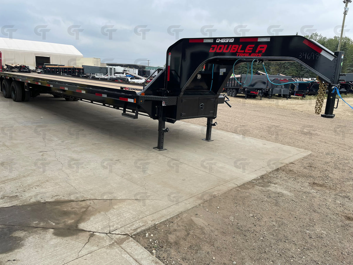 2026 Double A 40' Gooseneck Container Trailer - Full Tilt - 18K Winch - 36800LB GVW - 34698
