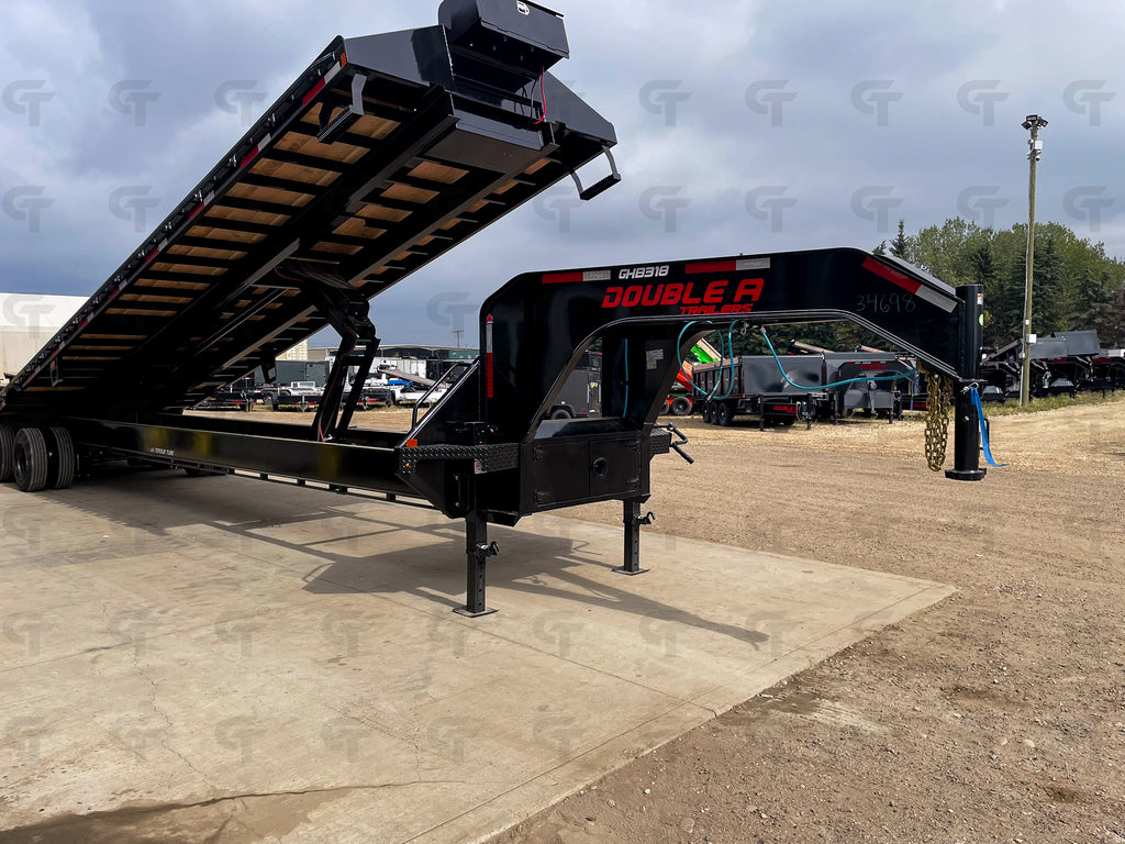 2026 Double A 40' Gooseneck Container Trailer - Full Tilt - 18K Winch - 36800LB GVW - 34698