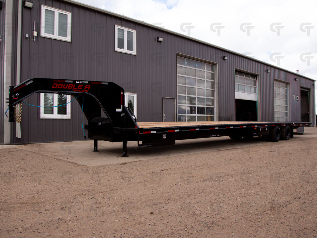 2027 Double A 42' Gooseneck Highboy/Deckover Beavertail Trailer · Tandem 16K