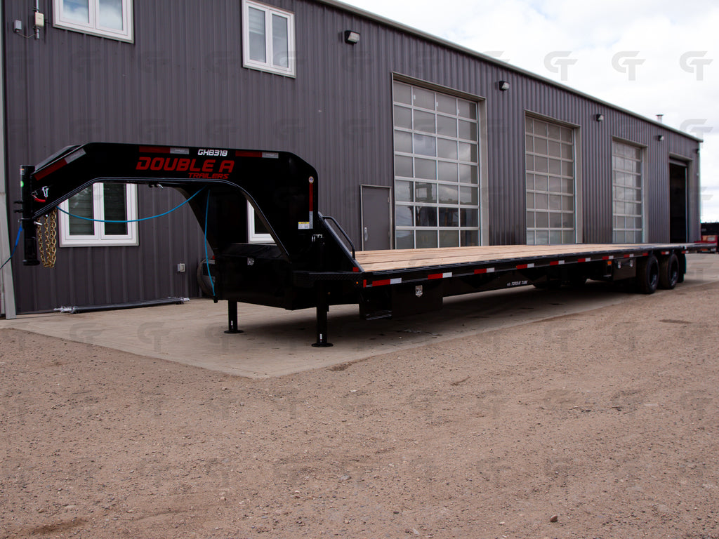 2027 Double A 42' Gooseneck Highboy/Deckover Beavertail Trailer · Tandem 16K