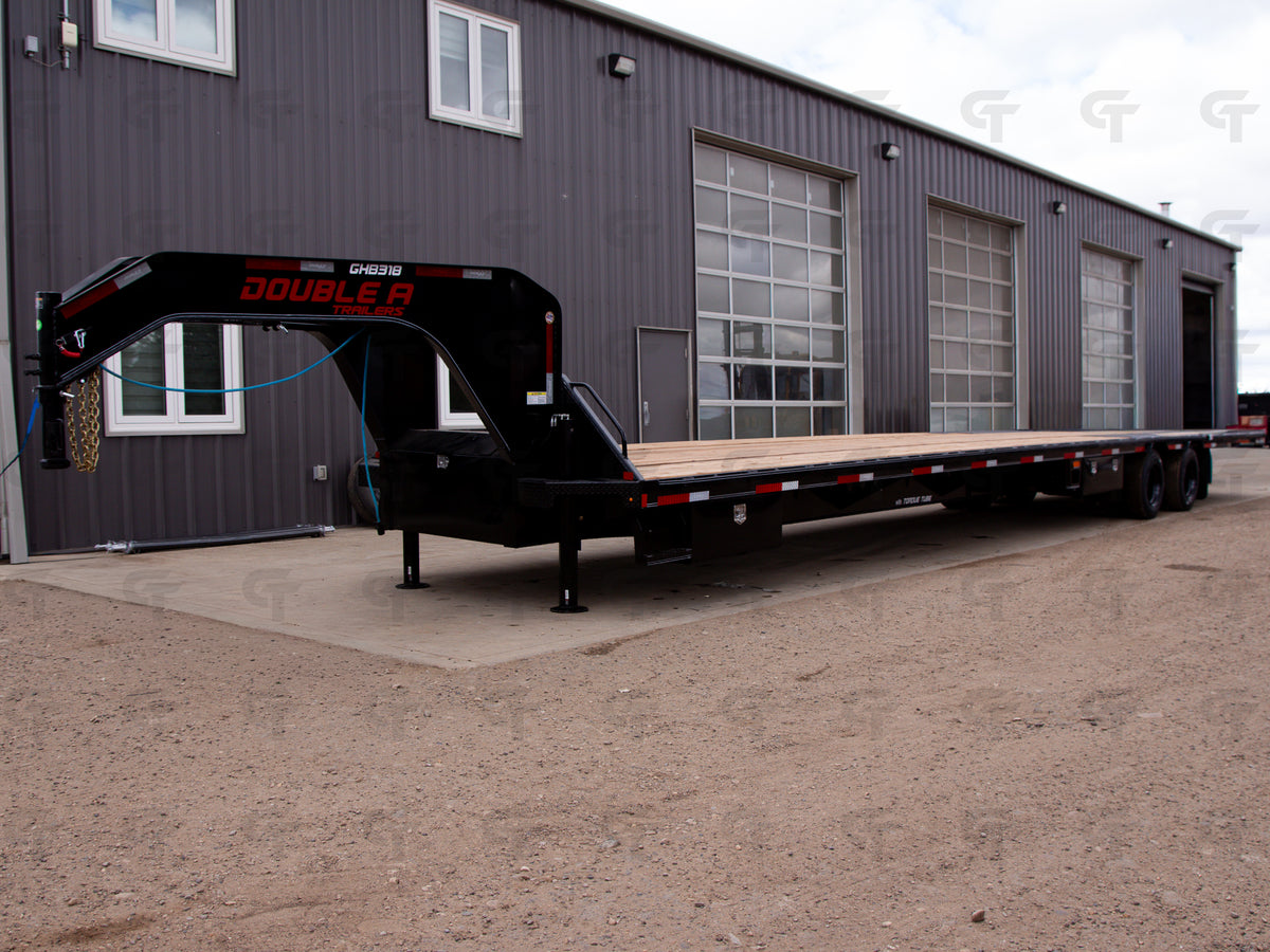 2027 Double A 42' Gooseneck Highboy/Deckover Beavertail Trailer · Tandem 16K