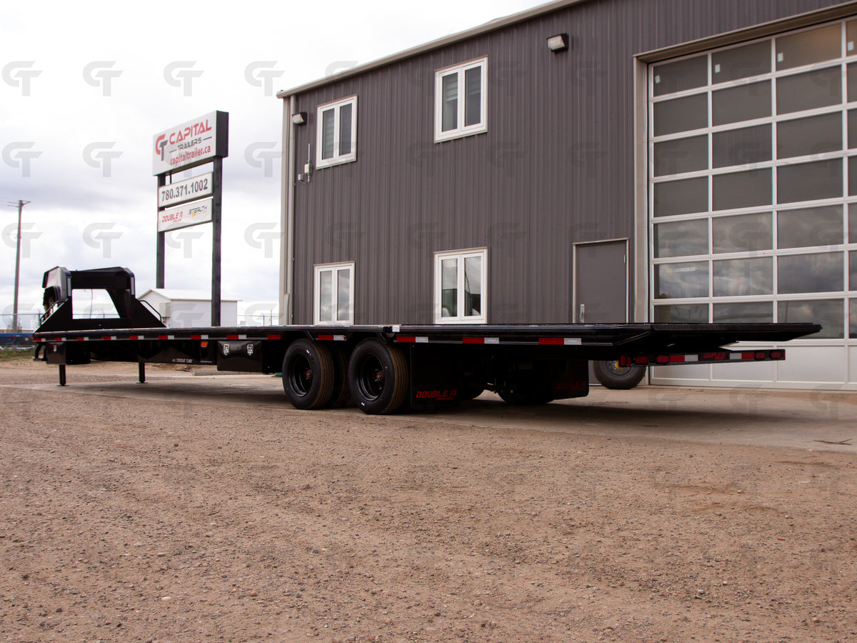 2027 Double A 42' Gooseneck Highboy/Deckover Beavertail Trailer · Tandem 16K