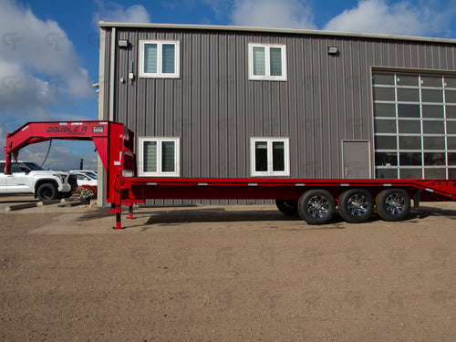 2024 Double A 24' Gooseneck Highboy Trailer - Aluminum Wheels - Red - 24150LB GVW - 29160