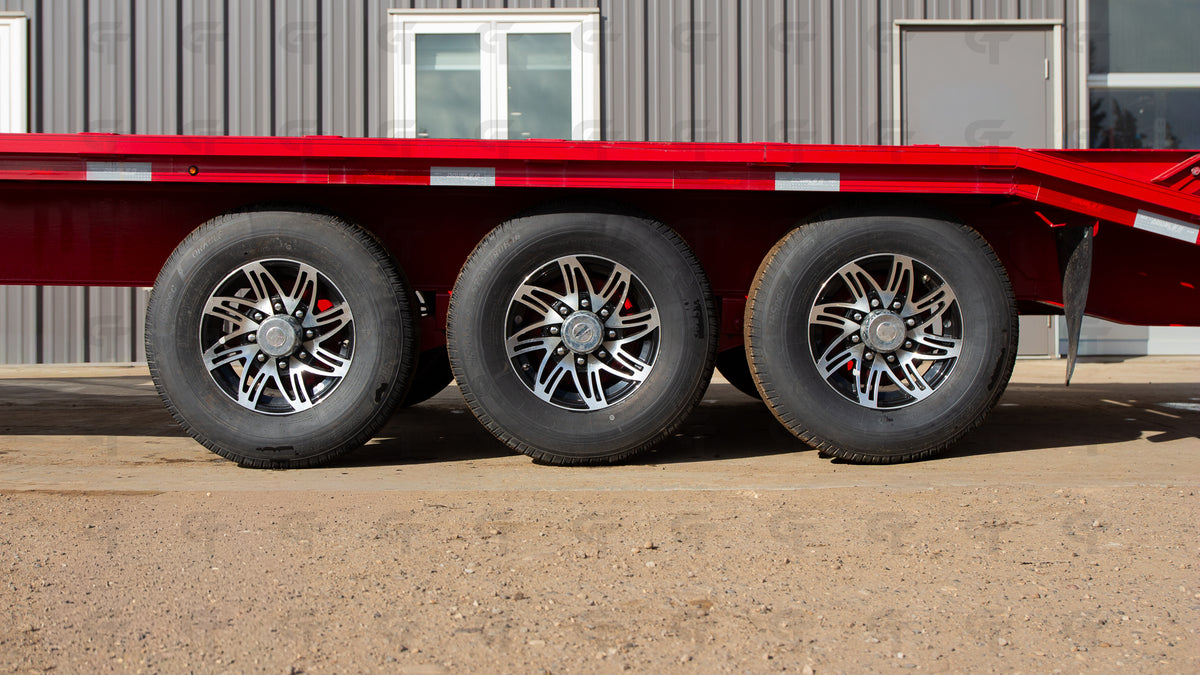 2024 Double A 24' Gooseneck Highboy Trailer - Aluminum Wheels - Red - 24150LB GVW - 29160