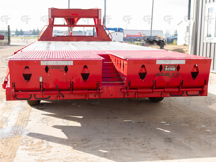 2024 Double A 24' Gooseneck Highboy Trailer - Aluminum Wheels - Red - 24150LB GVW - 29160