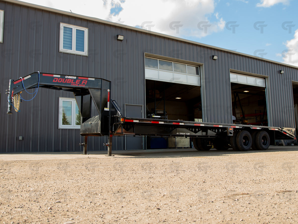 2027 Double A 30' Gooseneck Highboy/Deckover Trailer · Tandem 12K Axles