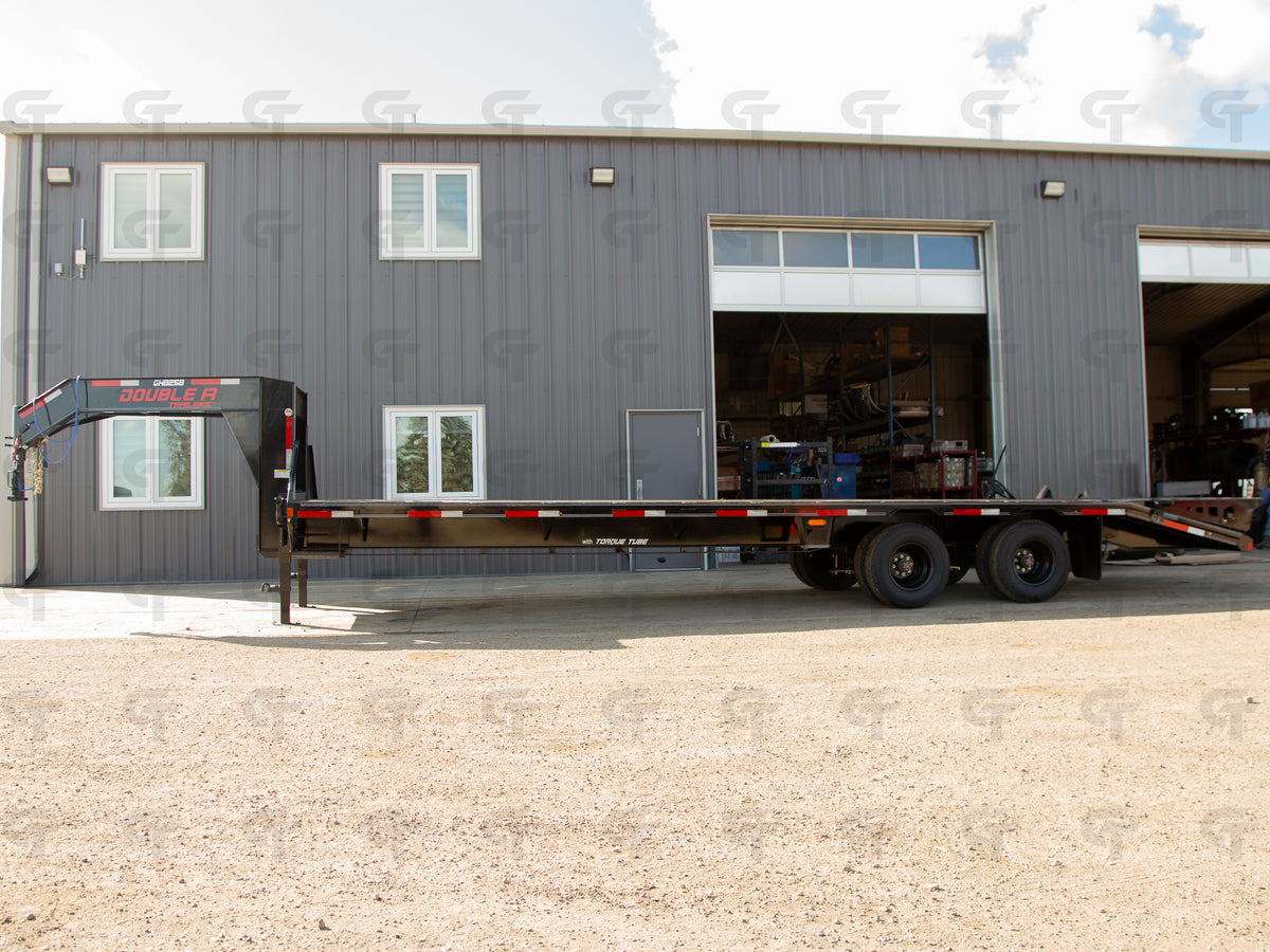 2027 Double A 30' Gooseneck Highboy/Deckover Trailer · Tandem 12K Axles
