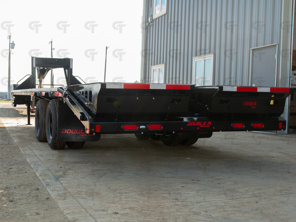 2027 Double A 30' Gooseneck Highboy/Deckover Trailer · Tandem 12K Axles