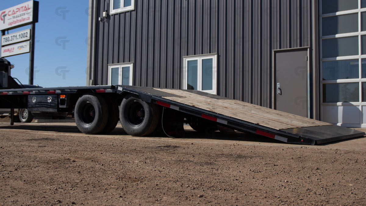 2027 Double A 34' Gooseneck Highboy/Deckover Beavertail Trailer · Tandem 12K