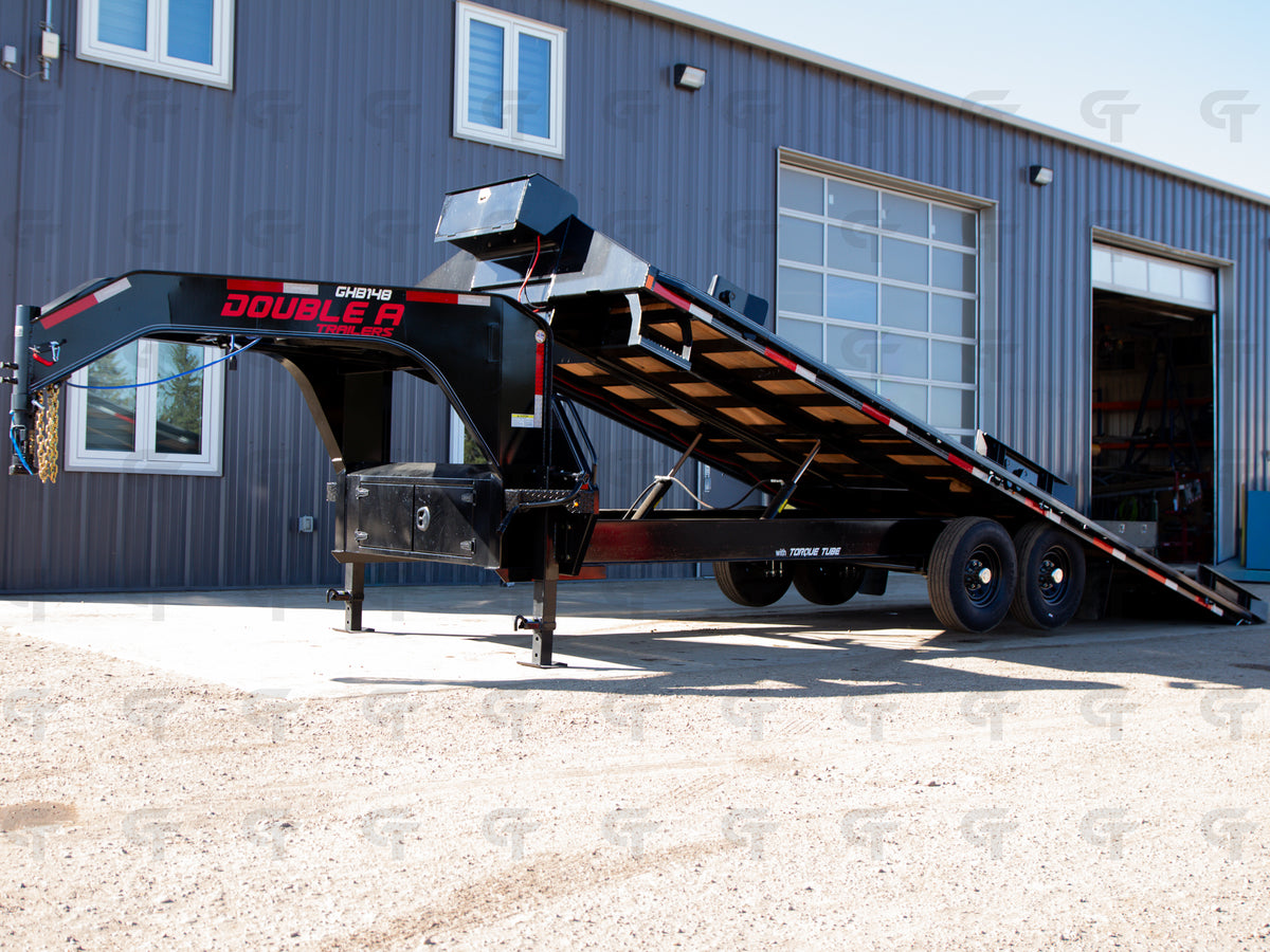 2027 Double A 24' Gooseneck Highboy Full Tilt Trailer- 18000LB GVW - 37438
