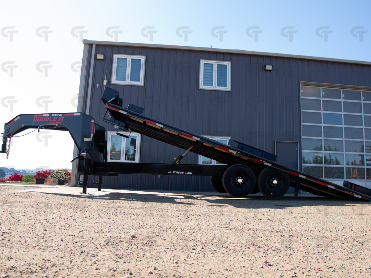 2027 Double A 22' Gooseneck Highboy Full Tilt Trailer - 15400LB GVW - 36994