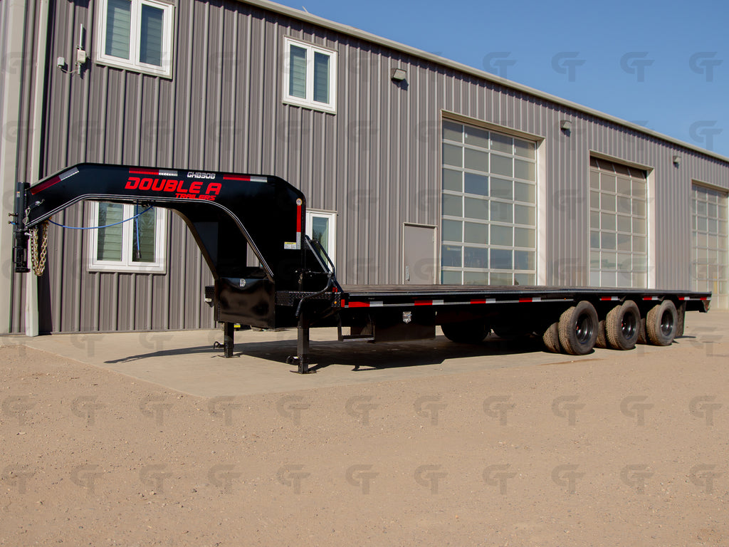 2026 Double A 28' Gooseneck Trailer - Straight Deck - 3:10K Axles - 34500LB GVW