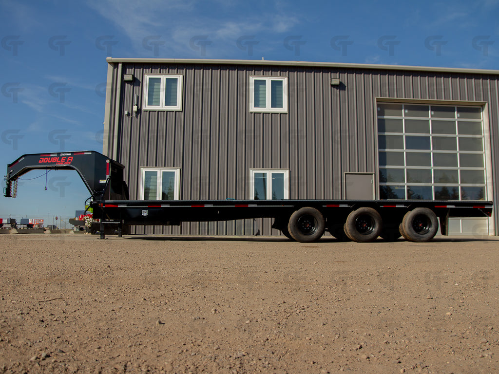 2026 Double A 28' Gooseneck Trailer - Straight Deck - 3:10K Axles - 34500LB GVW