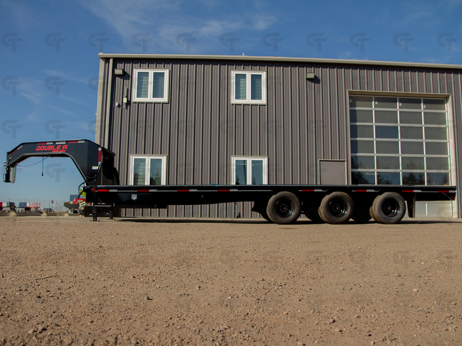 2026 Double A 28' Gooseneck Highboy/Deckover Trailer · Triple 10K Axles