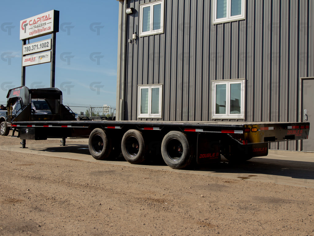 2026 Double A 28' Gooseneck Trailer - Straight Deck - 3:10K Axles - 34500LB GVW