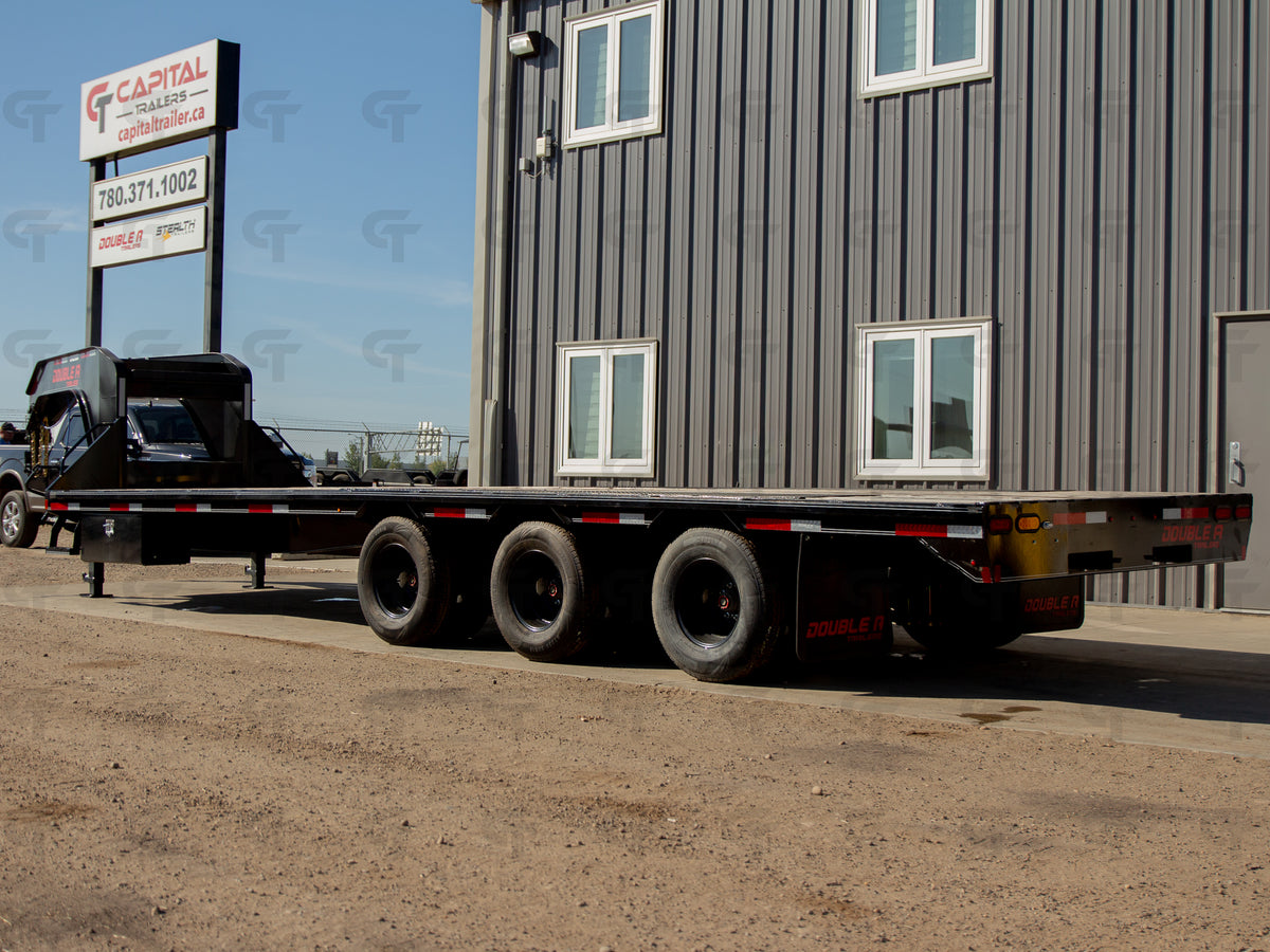 2026 Double A 28' Gooseneck Trailer - Straight Deck - 3:10K Axles - 34500LB GVW