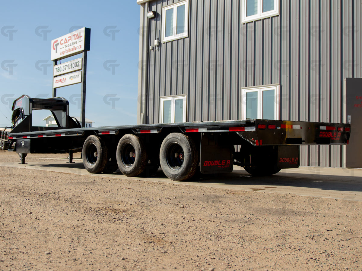 2026 Double A 28' Gooseneck Trailer - Straight Deck - 3:10K Axles - 34500LB GVW