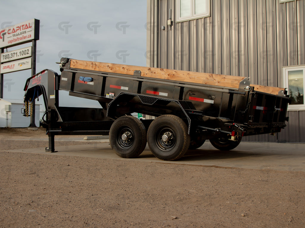 2027 Double A 14' Gooseneck Dump Trailer - 15400LB GVW - 35488