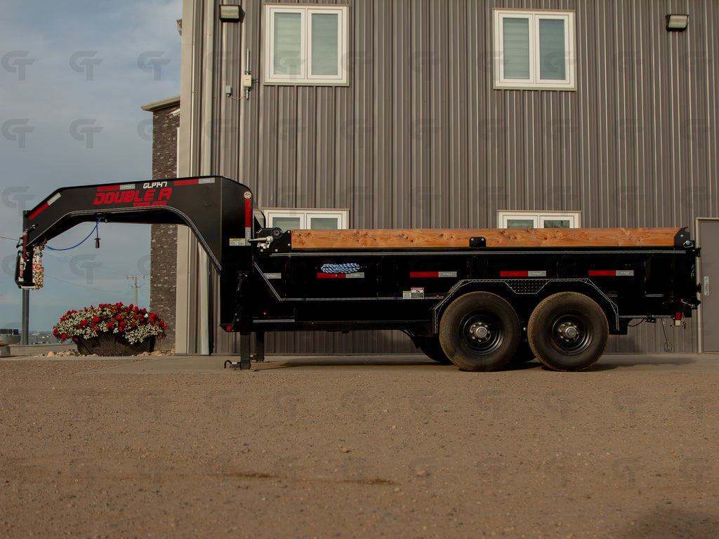 2027 Double A 14' Gooseneck Dump Trailer - 15400LB GVW - 35488