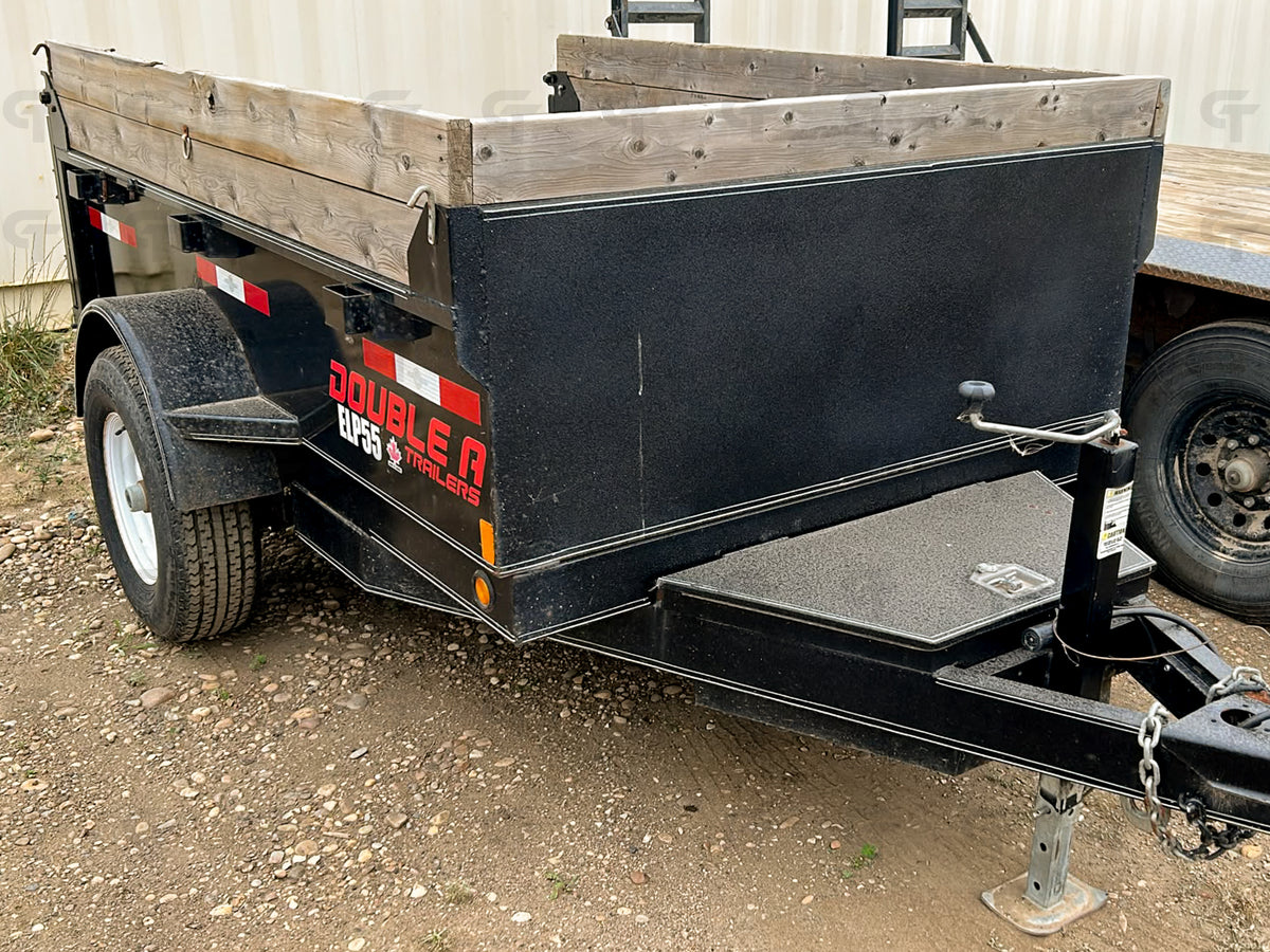 Used 2019 Double A 5' x 8' Dump Trailer · Single 5K Axle