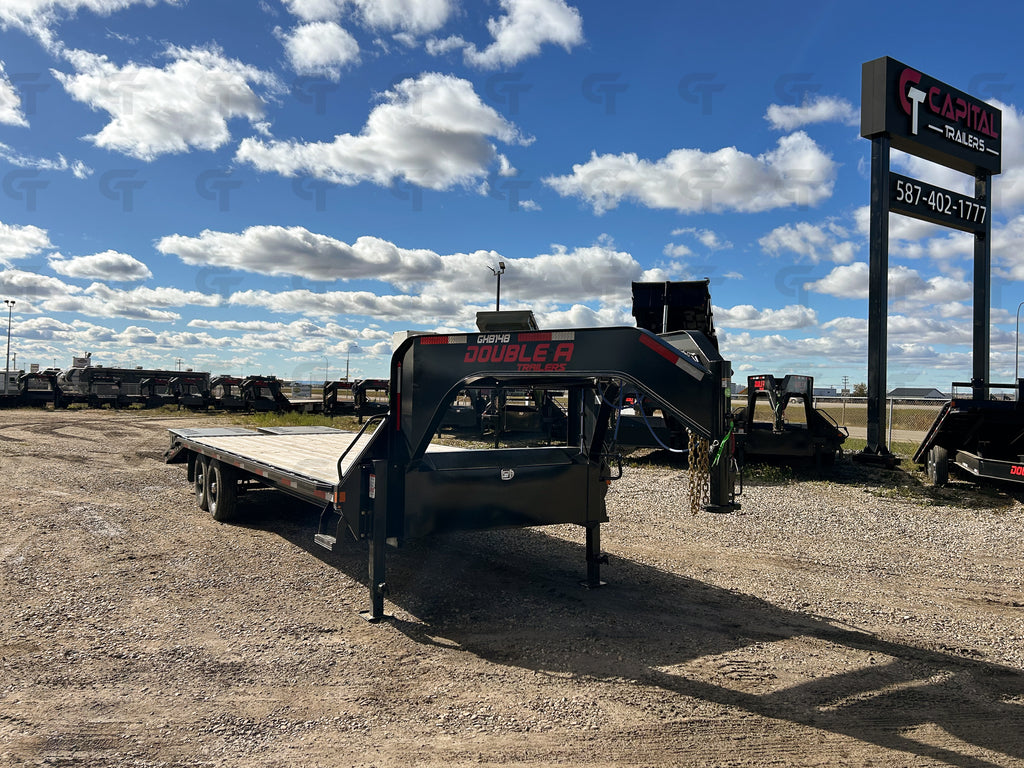 2027 Double A 26' Gooseneck Highboy/Deckover Trailer · Tandem 7K Axles