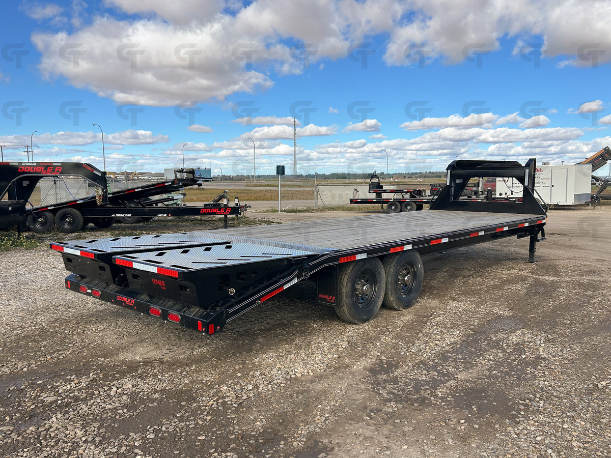 2027 Double A 26' Gooseneck Highboy/Deckover Trailer · Tandem 7K Axles