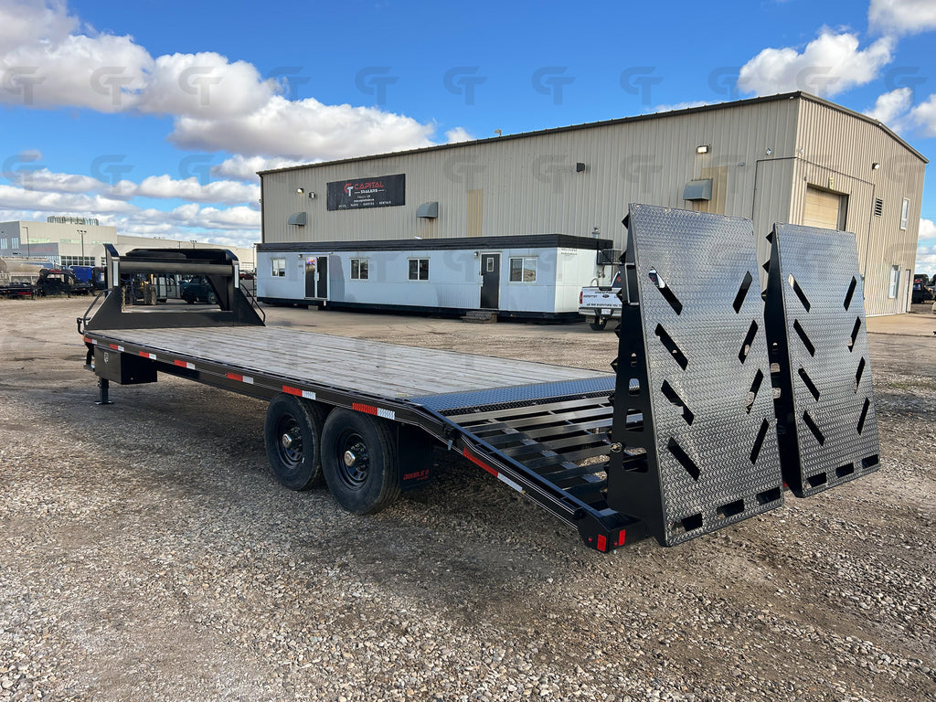 2027 Double A 26' Gooseneck Highboy/Deckover Trailer · Tandem 7K Axles