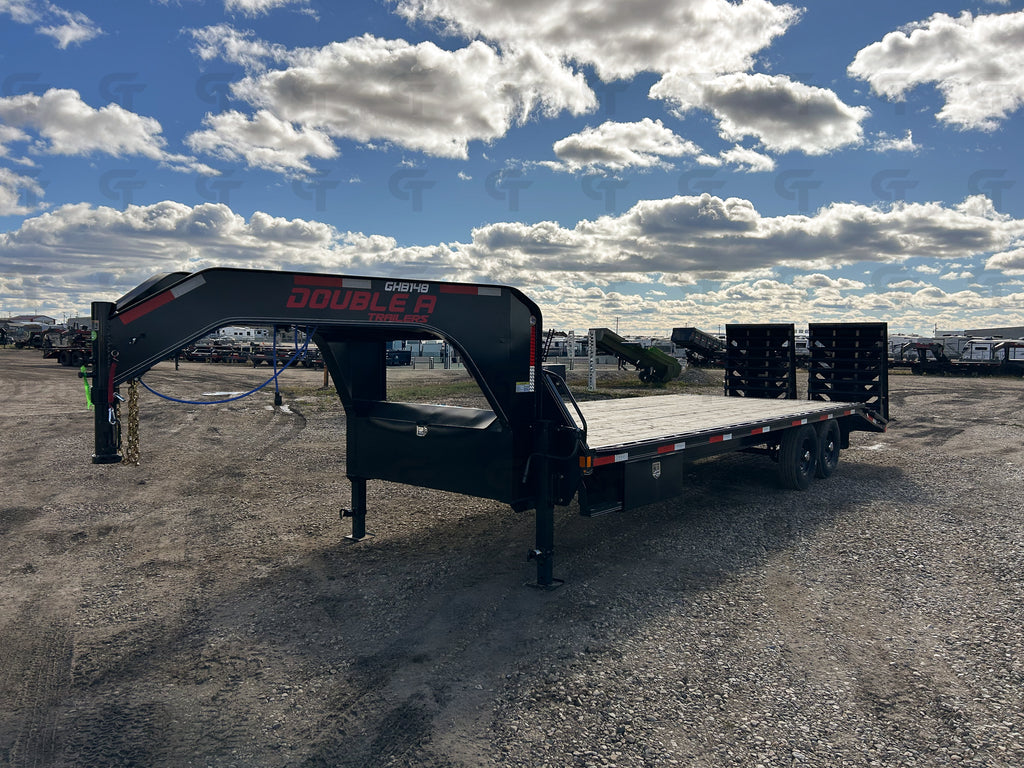 2027 Double A 26' Gooseneck Highboy/Deckover Trailer · Tandem 7K Axles