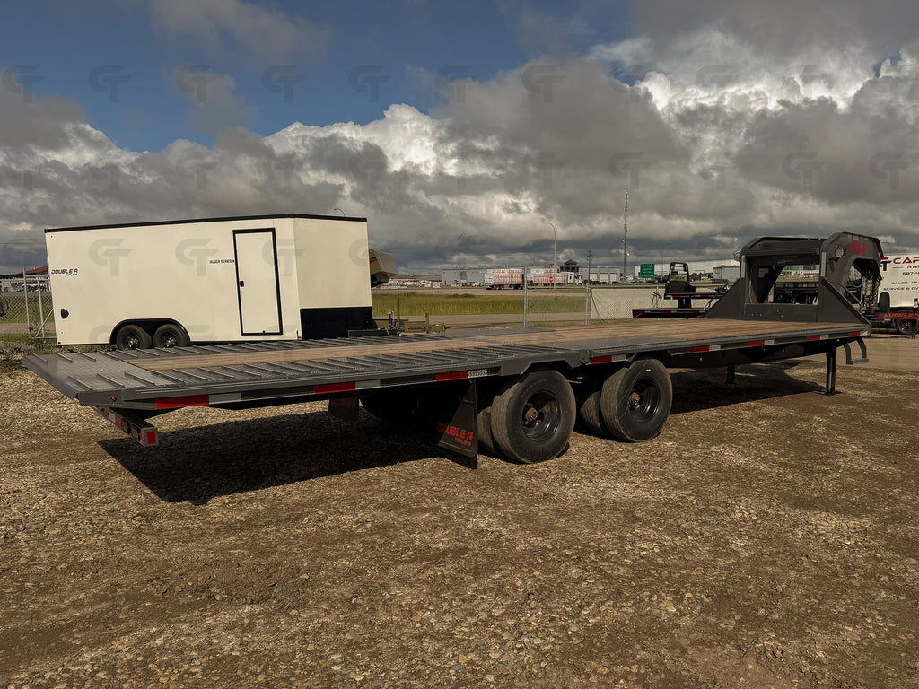 2027 Double A 28' Gooseneck Highboy/Deckover Beavertail Trailer · Tandem 12K