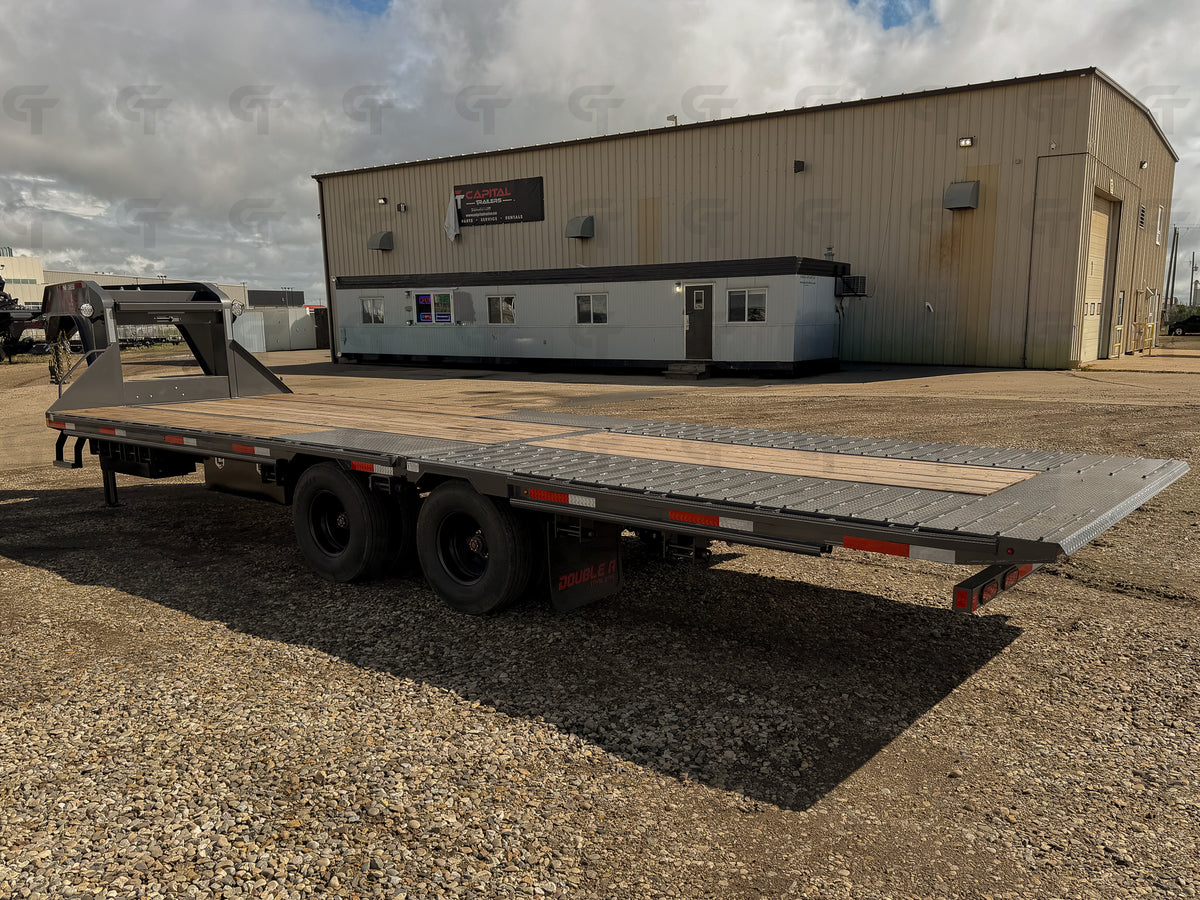 2027 Double A 28' Gooseneck Highboy/Deckover Beavertail Trailer · Tandem 12K