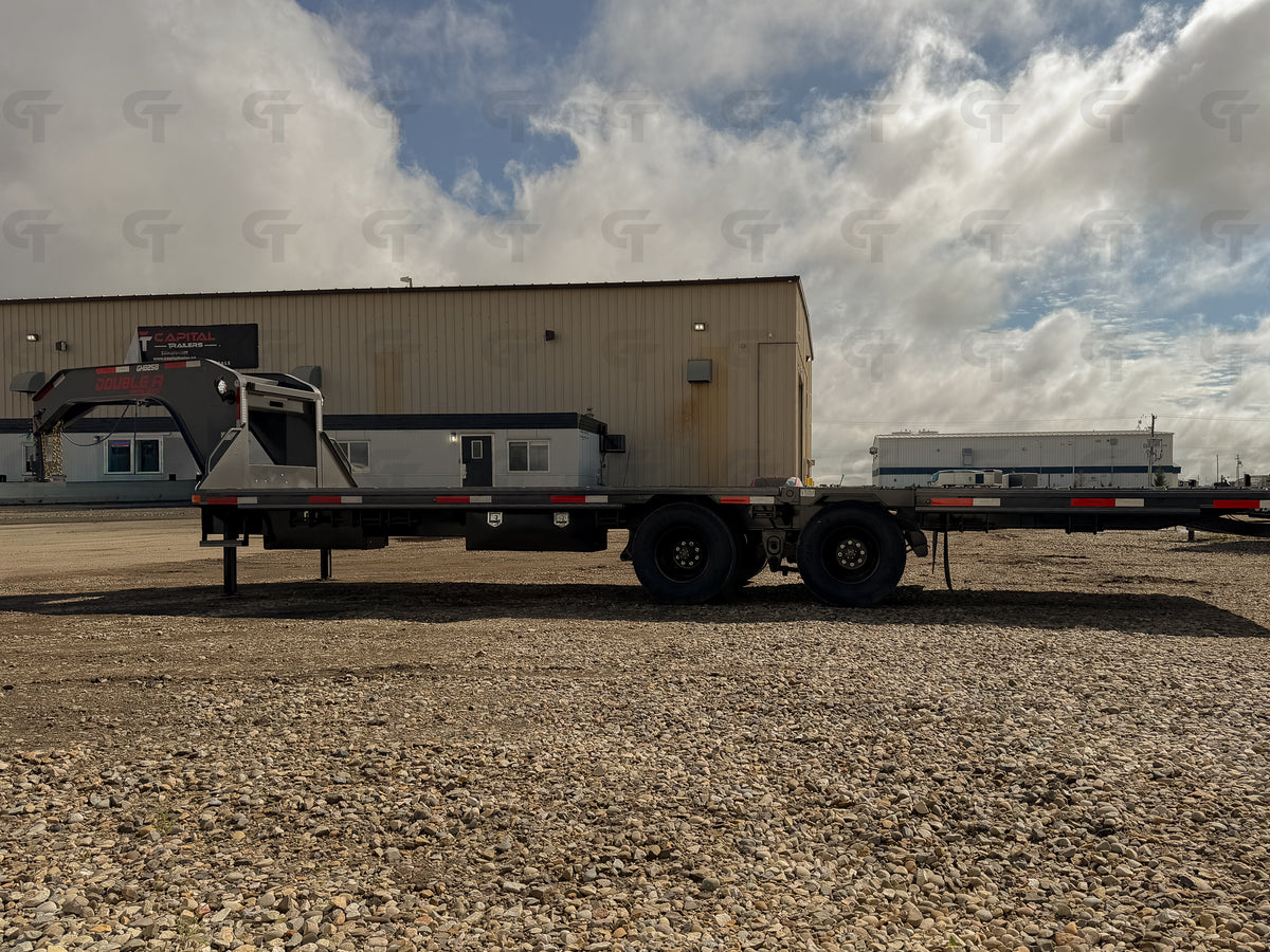 2027 Double A 28' Gooseneck Highboy/Deckover Beavertail Trailer · Tandem 12K