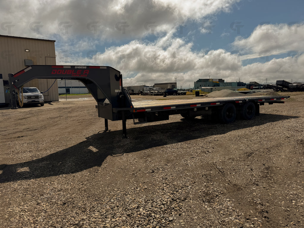 2027 Double A 28' Gooseneck Highboy/Deckover Beavertail Trailer · Tandem 12K