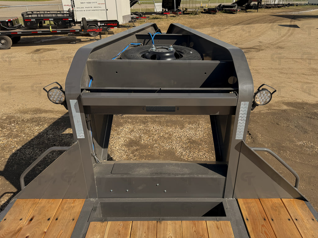 2027 Double A 28' Gooseneck Highboy/Deckover Beavertail Trailer · Tandem 12K