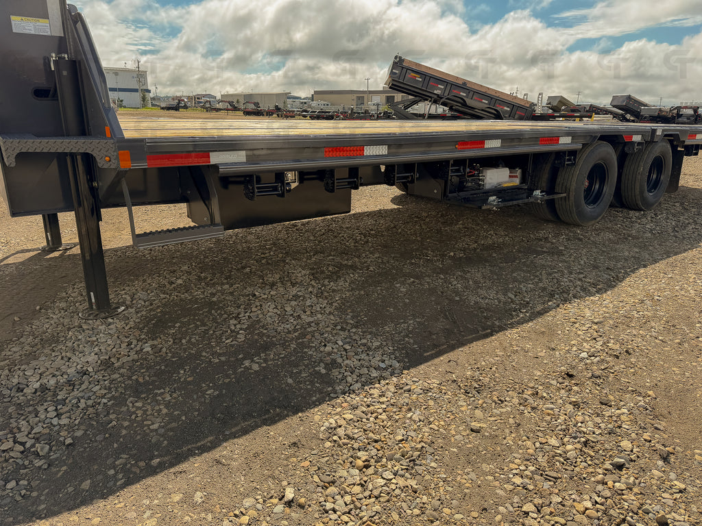 2027 Double A 28' Gooseneck Highboy/Deckover Beavertail Trailer · Tandem 12K