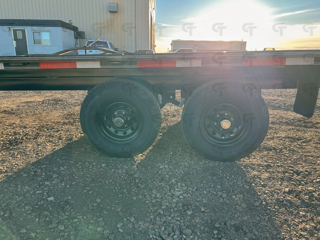 2027 Double A 28' Gooseneck Highboy/Deckover Beavertail Trailer · Tandem 12K