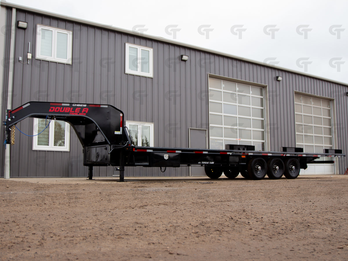 2026 Double A 30' Gooseneck Highboy/Deckover Full Tilt Trailer · Triple 7K Axles