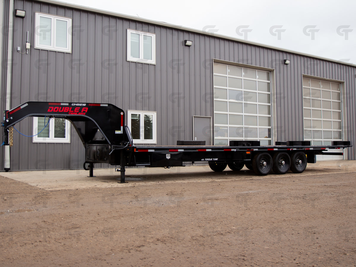 2026 Double A 30' Gooseneck Highboy/Deckover Full Tilt Trailer · Triple 7K Axles