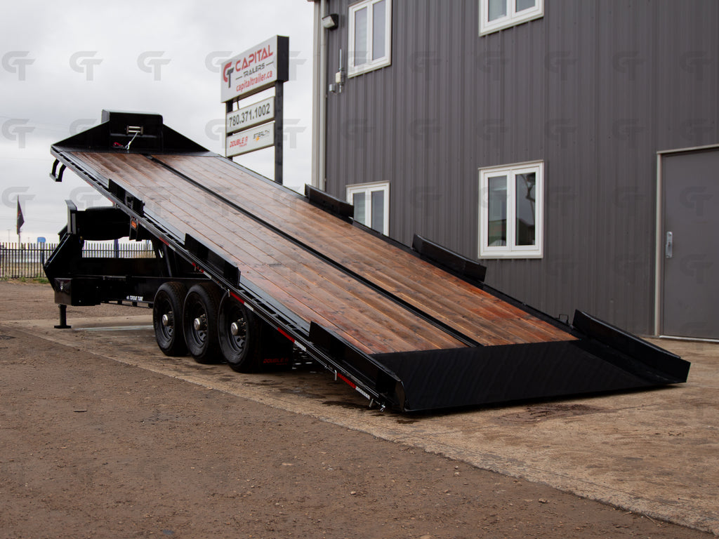 2026 Double A 30' Gooseneck Highboy/Deckover Full Tilt Trailer · Triple 7K Axles