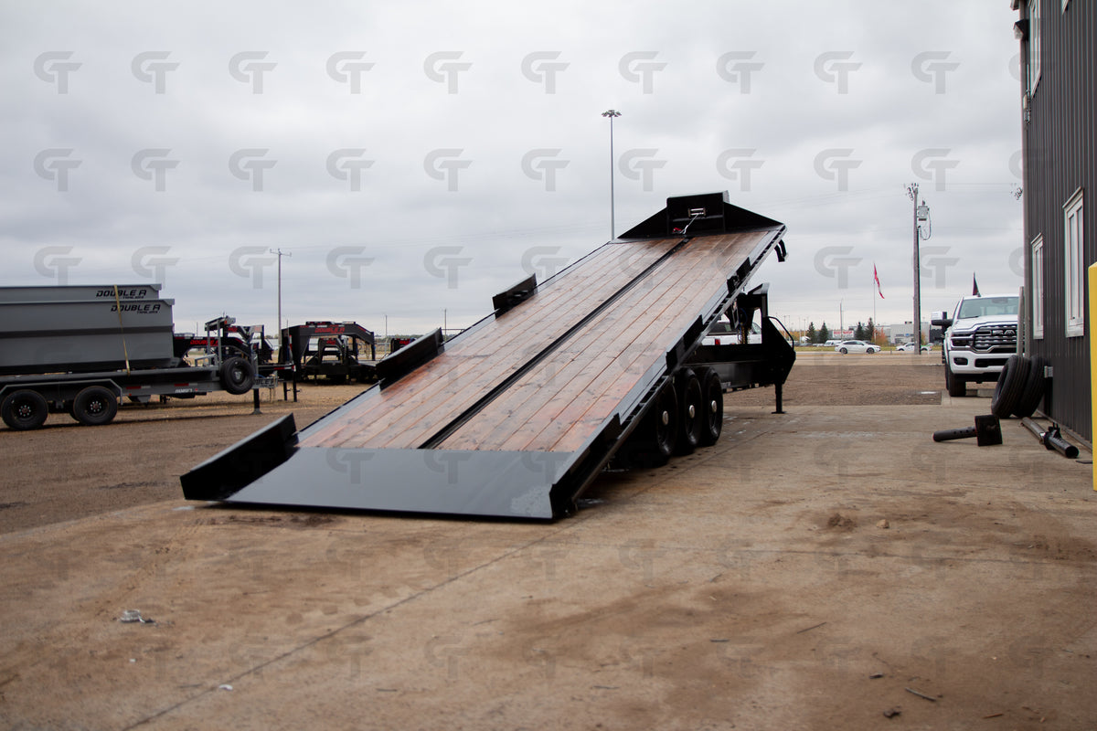 2026 Double A 30' Gooseneck Highboy/Deckover Full Tilt Trailer · Triple 7K Axles