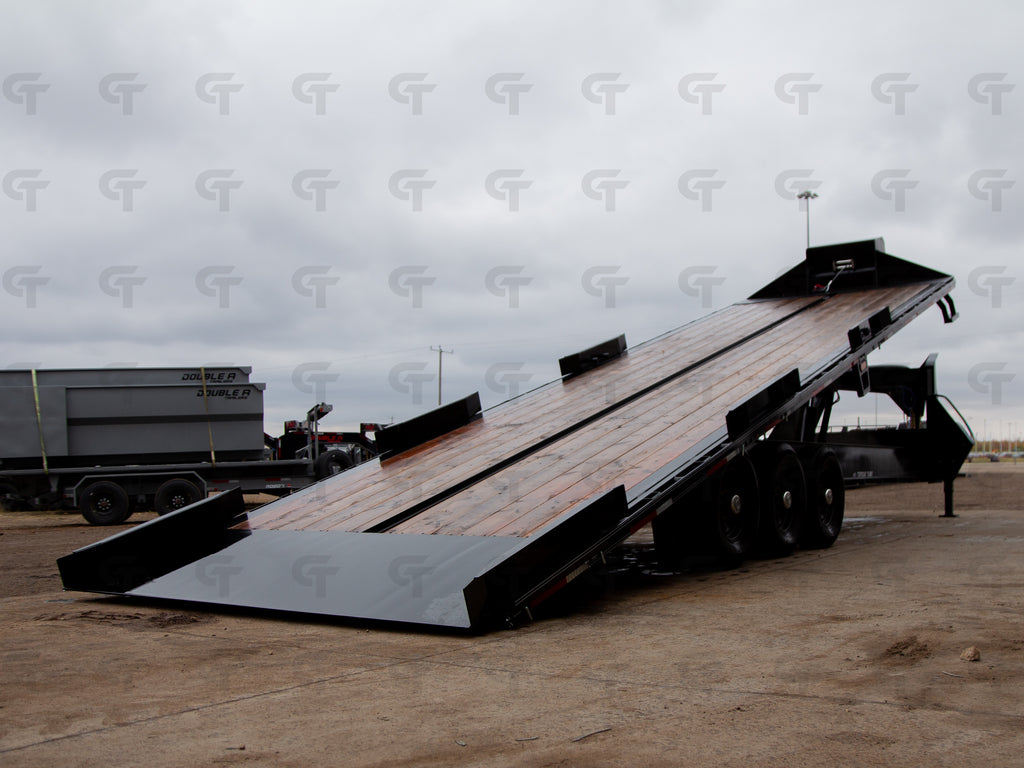 2026 Double A 30' Gooseneck Highboy/Deckover Full Tilt Trailer · Triple 7K Axles