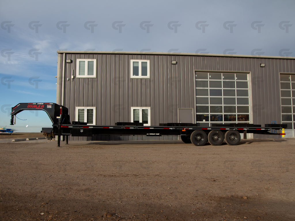 2027 Double A 36' Gooseneck Highboy/Deckover Trailer · Triple 7K Axles